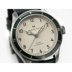 Hamilton Khaki Aviation Pilot Pioneer H76255810 analog herrklocka med vit urtavla och armband i läder