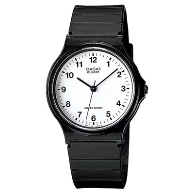 Casio Classic MQ-24-7BLLEG analog unisexklocka med vit urtavla och armband i resin