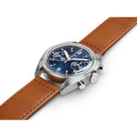 Hamilton Khaki Aviation Pioneer H76409540 analog herrklocka med blå urtavla och armband i läder