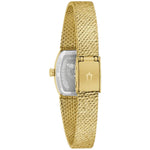 Bulova Goddess of Time 97L184 analog damklocka med grön urtavla och armband i rostfritt stål