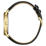 Citizen Sport BM6756-01A analog herrklocka med vit urtavla och armband i läder