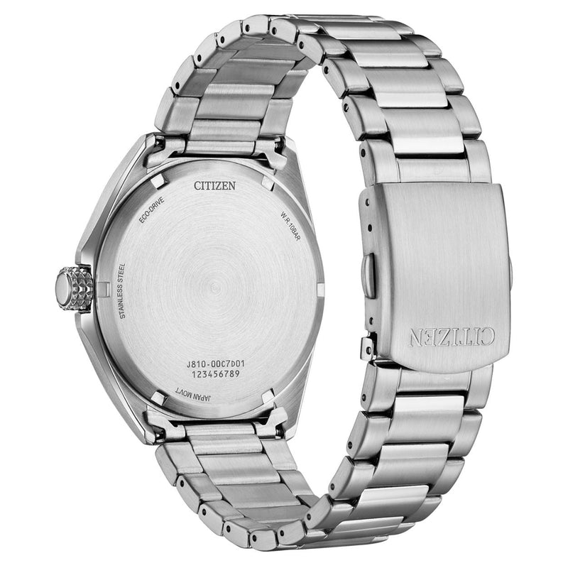 Citizen Sport Solar Power AW1571-76L analog herrklocka med blå urtavla och armband i rostfritt stål