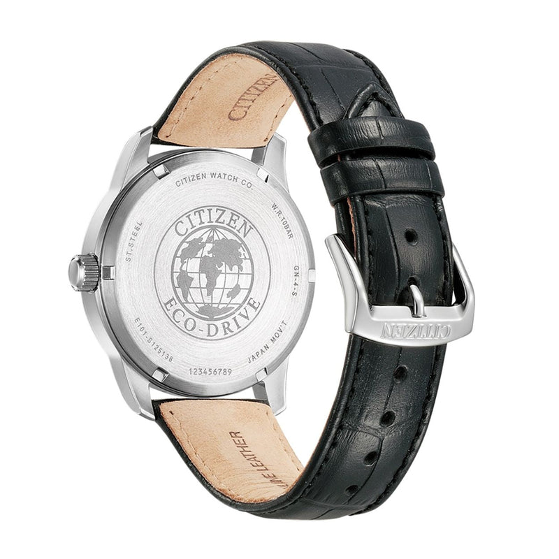 Citizen Eco-Drive Classic BM8550-14A analog herrklocka med vit urtavla och armband i läder
