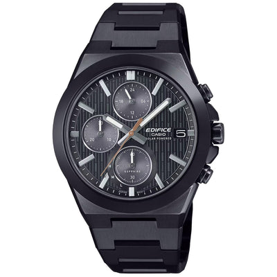 Casio Edifice EFS-S650DC-1AEF analog herrklocka med svart urtavla och armband i rostfritt stål