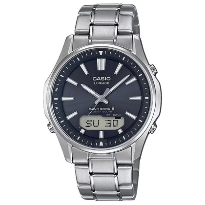Casio Waveceptor LCW-M100TSE-1AER analog herrklocka med blå urtavla och armband i titan