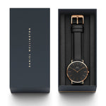 Daniel Wellington Classic Sheffiel DW00100139 analog damklocka med svart urtavla och armband i läder