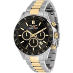 Sector 230 R3273661047 analog herrklocka med svart urtavla och armband i rostfritt stål