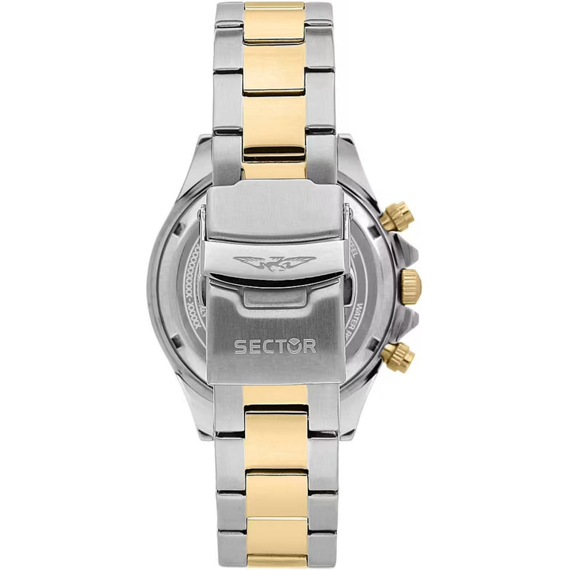 Sector 230 R3273661047 analog herrklocka med svart urtavla och armband i rostfritt stål