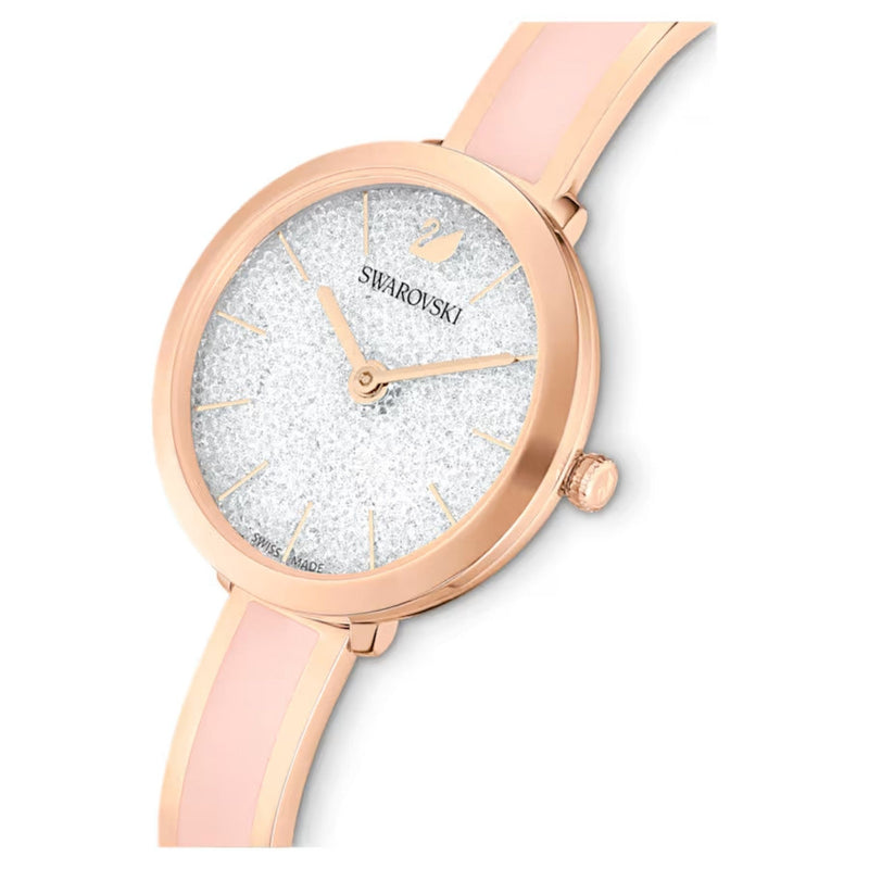 Swarovski Crystalline Deligh 5642221 analog damklocka med vit urtavla och armband i rostfritt stål