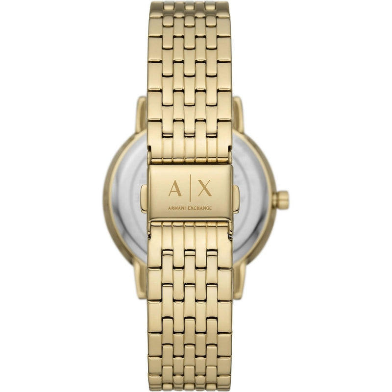 Armani Exchange Lola AX5586 analog damklocka med grå urtavla och armband i rostfritt stål