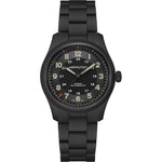 Hamilton Khaki Field Titanium H70215130 analog herrklocka med svart urtavla och armband i titan
