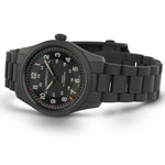 Hamilton Khaki Field Titanium H70215130 analog herrklocka med svart urtavla och armband i titan