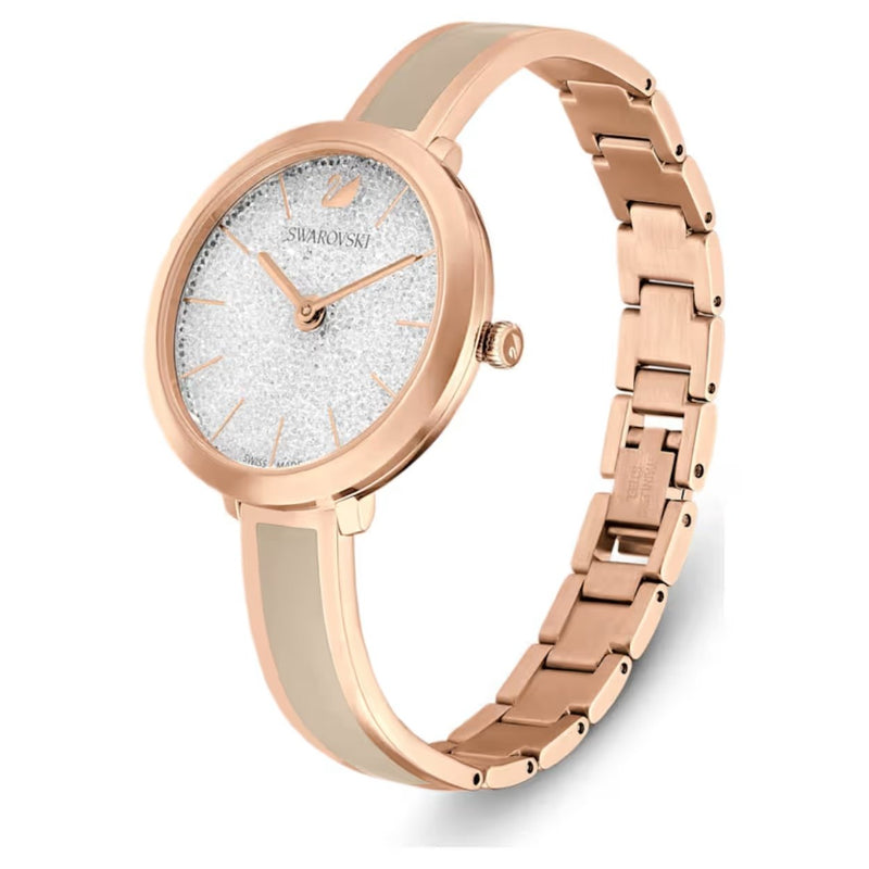 Swarovski Crystalline delight 5642218 analog damklocka med roséguld urtavla och armband i rostfritt stål
