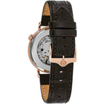 Bulova Classic 97A136 analog herrklocka med vit urtavla och armband i läder