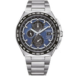 Citizen Super Titanium Radio Controlled AT8238-84L analog herrklocka med blå urtavla och armband i titan