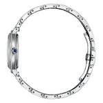 Citizen L Arcly Eco-Drive EM1090-78X analog damklocka med rött urtavla och armband i rostfritt stål