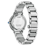 Citizen L Arcly Eco-Drive EM1090-78X analog damklocka med rött urtavla och armband i rostfritt stål
