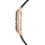 Swarovski Octea Nova 5650033 analog damklocka med svart urtavla och armband i skinn