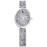 Swarovski Crystal Rock Oval 5656881 analog damklocka med silver urtavla och armband i rostfritt stål