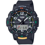 Casio Pro Trek PRT-B50-1ER ana-digi herrklocka med svart urtavla och armband i resin