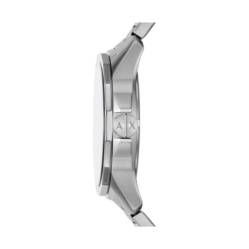 Armani Exchange Banks AX1736 analog herrklocka med grå urtavla och armband i rostfritt stål
