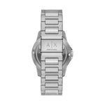 Armani Exchange Banks AX1736 analog herrklocka med grå urtavla och armband i rostfritt stål