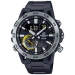 Casio Edifice Chronograph Bluetooth ECB-40DC-1AEF analog herrklocka med svart urtavla och armband i rostfritt stål