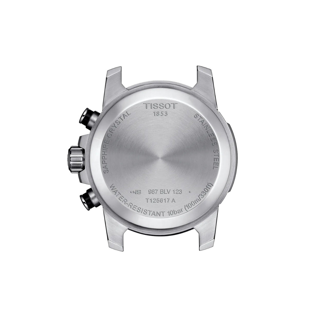 Tissot Supersport Chrono T125.617.11.051.00 analog herrklocka med svart urtavla och armband i rostfritt stål
