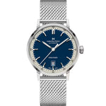 Hamilton American Classic Intra-Matic Auto H38425140 analog herrklocka med blå urtavla och armband i rostfritt stål