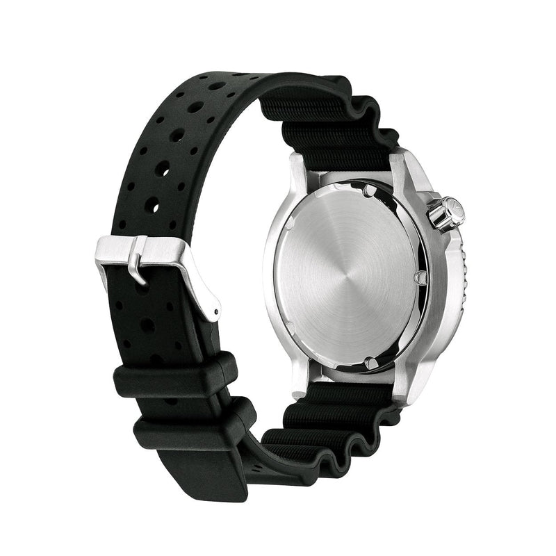 Citizen Promaster Eco-Drive Diver BN0158-18XM analog herrklocka med grön urtavla och armband i gummi