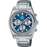Casio Edifice EFB-730D-2AVUEF analog herrklocka med blå urtavla och armband i rostfritt stål