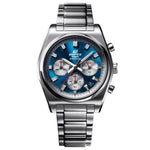 Casio Edifice EFB-730D-2AVUEF analog herrklocka med blå urtavla och armband i rostfritt stål