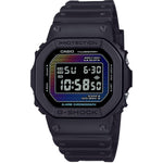 Casio G-Shock Rainbow Brick Wall Edition DW-5600RW-1ER digital unisexklocka med flerfärgad urtavla och armband i resin