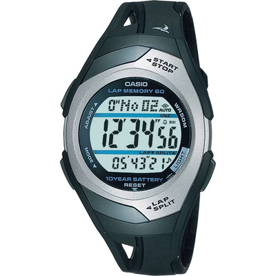 Casio Collection SPORTS STR-300C-1VEF digital unisexklocka med grön urtavla och armband i resin