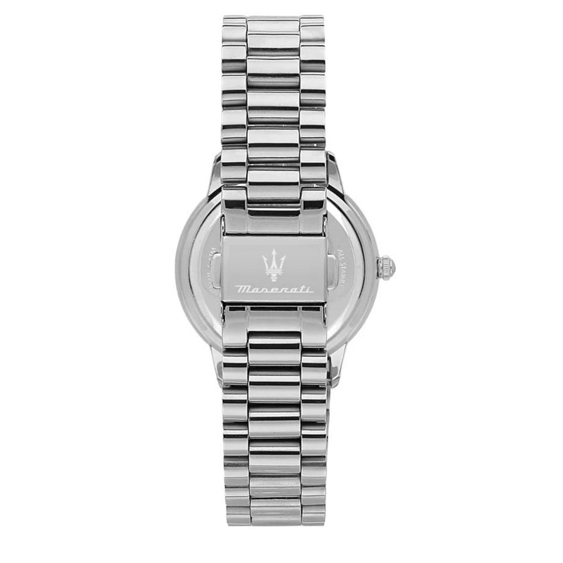 Maserati Royale R8853147507 analog damklocka med silver urtavla och armband i rostfritt stål