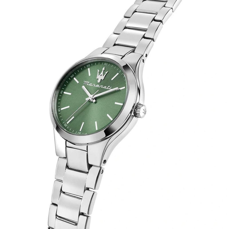 Maserati Attrazione R8853151508 analog damklocka med grön urtavla och armband i rostfritt stål