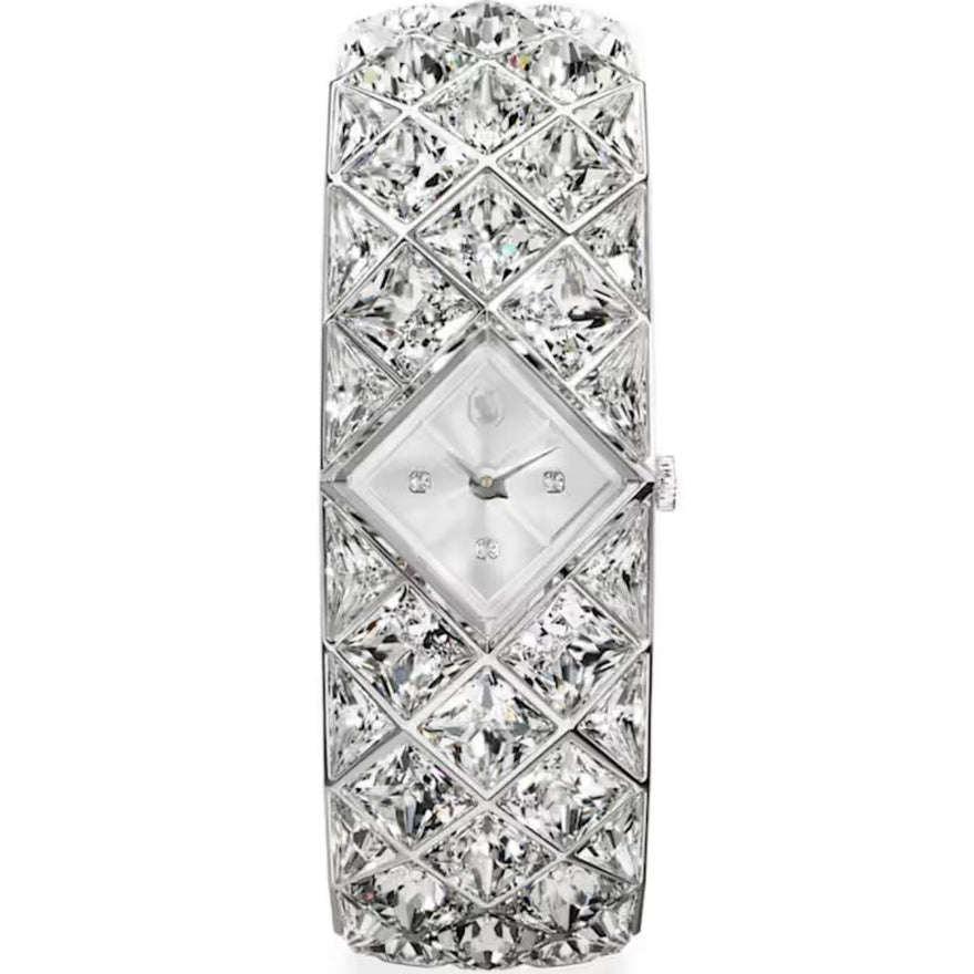 Swarovski Curiosa bangle 5724515 analog damklocka med silver urtavla och armband i rostfritt stål
