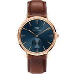 Daniel Wellington Classic Multi-Eye St Mawes DW00100708 analog herrklocka med blå urtavla och armband i läder