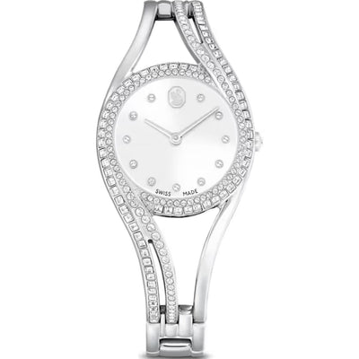 Swarovski Hyperbola 5689432 analog damklocka med vit urtavla och armband i rostfritt stål