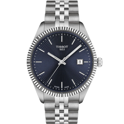 Tissot Ballade T156.410.11.041.00 analog herrklocka med blå urtavla och armband i rostfritt stål