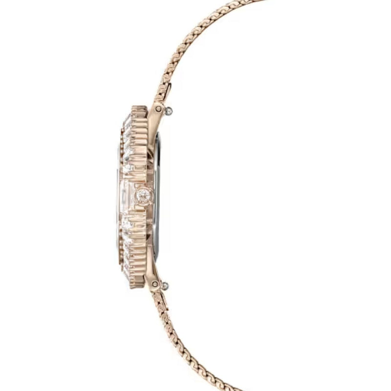 Swarovski Matrix octagon 5732501 analog damklocka med silver urtavla och armband i rostfritt stål
