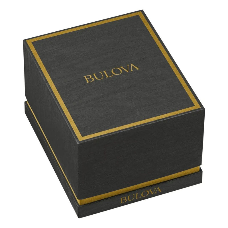 Bulova Surveyor 98R283 analog damklocka med vit urtavla och armband i rostfritt stål