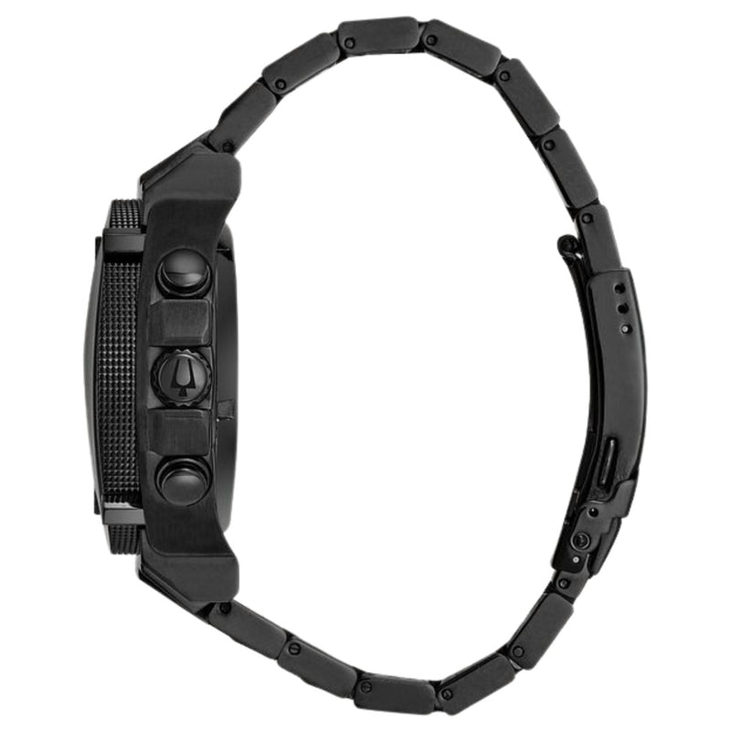 Bulova Icon 98B229 analog herrklocka med svart urtavla och armband i rostfritt stål
