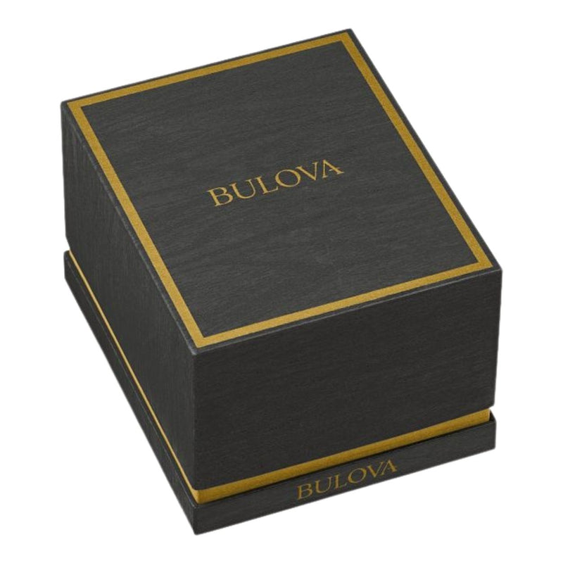 Bulova Icon 98B229 analog herrklocka med svart urtavla och armband i rostfritt stål