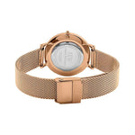 Daniel Wellington Petite Melrose Black DW00100303 analog damklocka med svart urtavla och armband i rostfritt stål