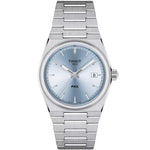 Tissot PRX 35mm T137.210.11.351.00 analog unisexklocka med blå urtavla och armband i rostfritt stål