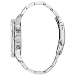 Bulova Marine Star Kronograf 96B255 analog herrklocka med vit urtavla och armband i rostfritt stål