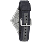 Bulova MIL SHIPS Archive Series 98A266 analog herrklocka med svart urtavla och armband i textil