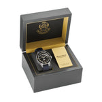 Bulova MIL SHIPS Archive Series 98A266 analog herrklocka med svart urtavla och armband i textil