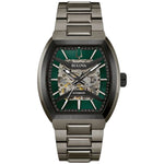 Bulova Maquina Automatic 98A321 analog herrklocka med grön urtavla och armband i rostfritt stål